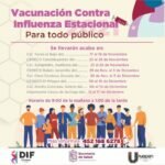 Implementan Campaña de Vacunación Contra Influenza Estacionaria en Colonias