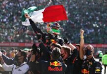 Checo Pérez se subió al podio del Gran Premio de México 2021