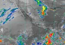 Cielo medio nublado con lluvias aisladas en Michoacán; sin lluvia en Nayarit, Jalisco y Colima